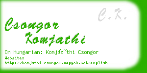 csongor komjathi business card